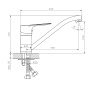 Смеситель Rossinka RS27-21 для кухни с поворотным изливом