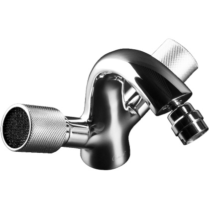 Смеситель для биде  ROYAL CRYSTAL BLACK, хром_Комплект