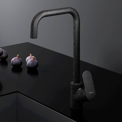 F8006022 Like, смеситель для кухни G-образный излив, черный, шт.