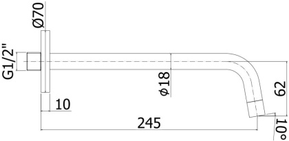 Излив Paffoni Light ZBOC046HG