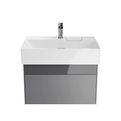 Тумба LOGICA подвесная 2 ящика 70 см, стальной серый