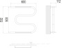 Полотенцесушитель Terminus М-образный с/п (1") 500х600