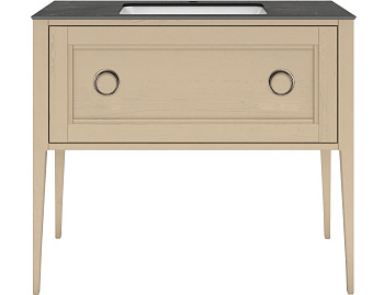 Тумба PLAZA Classic Neo напольная с ящиком 100, капучино матовая PL.CN.100.1\CAP.M