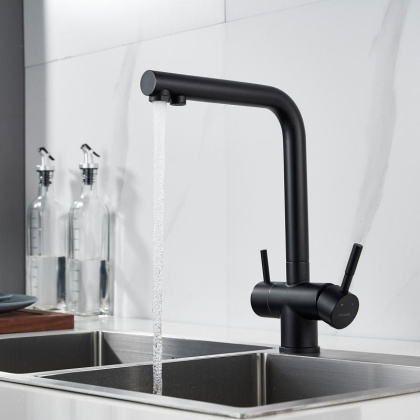 Смеситель для кухни со встроенным фильтром (краном) под питьевую воду Shevanik S468 S468H