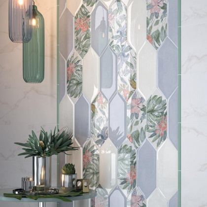 Декор VB\A62\35000 Фурнаш Белый (34см*14см*6,9мм) (10шт/0,47м2) Глянцевый 2, шт