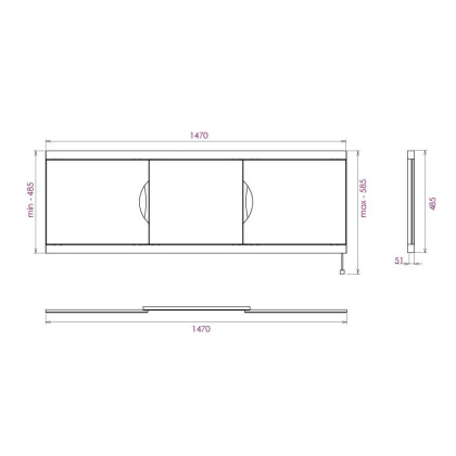 Экран под ванну Onika Лагуна-Эконом 150 белый