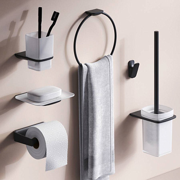 Набор аксессуаров для зоны красоты и туалета, черный, AK50D1206B