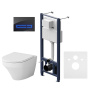 IS450A38.501700 Инсталляция с клавишей Touchless Pro стекло, черн. с подвесным унитазом Inspire FlashClean с сид м/л