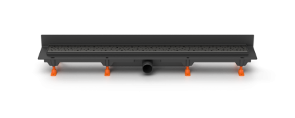 Душевой лоток 65 см Creto Quadro CRE-650 QB-P с решеткой, черный