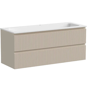 Тумба подвесная SANCOS Snob T 1195х445х500, c двумя ящиками оснащенными доводчиками, Beige Soft, арт.SNT120CE