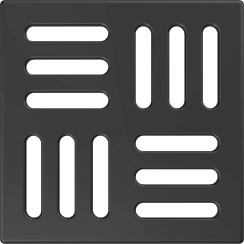 Pешетка 102×102 мм, нержавеющая сталь, черный-мат Pешетка 102×102 мм, нержавеющая сталь, черный-мат