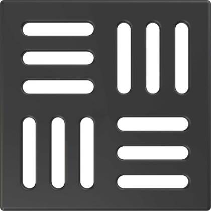 Pешетка 102×102 мм, нержавеющая сталь, черный-мат Pешетка 102×102 мм, нержавеющая сталь, черный-мат