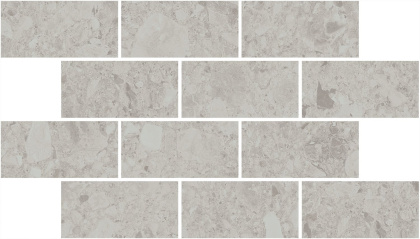 Декор Чеппо ди Гре мозаичный серый светлый матовый обрезной 34,6x20x0,9