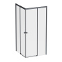 W94G-403-9090-BТ Душевое ограждение X-Joy Square Slide 90х90, Черный, прозрачное