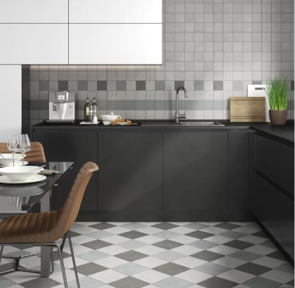 Плитка настенная 1320Н Матрикс серый из 12-ти частей 29.8*39.8*7 (96шт\0.94м2), м2