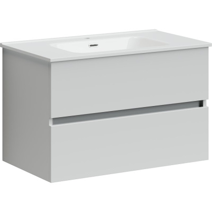 Тумба подвесная SANCOS Urban 790х450х550, c двумя ящиками оснащенными доводчиками, белый глянец , арт. UR80W