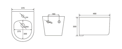 Биде подвесное AQUATEK МИЯ AQ1004-00, 490*370*300 мм, цвет белый Биде подвесное AQUATEK МИЯ AQ1004-00, 490*370*300 мм, цвет белый
