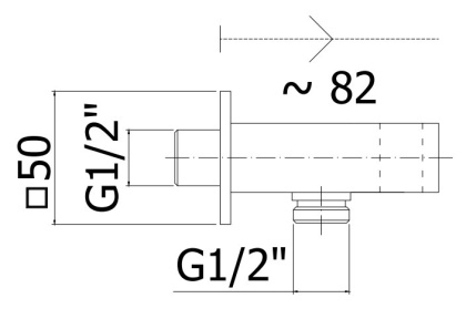 Шланговое подключение для душа Paffoni ZSUP032CR хром
