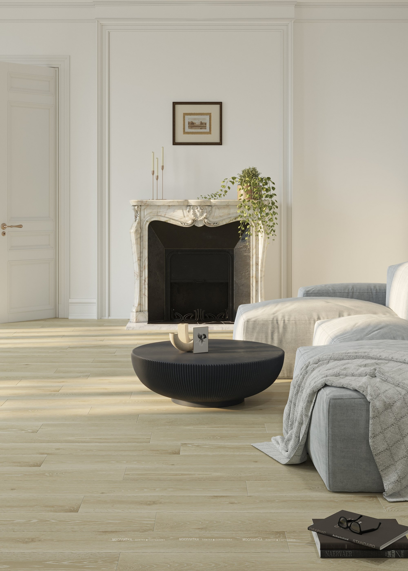 Керамогранит Deniza Молочный 20х120 мат Керамогранит Deniza Молочный 20х120 мат