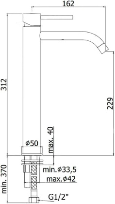 Смеситель для раковины Paffoni Light LIG081NO