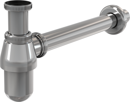 Сифон для умывальника DN32 с накидной гайкой 5/4", металл Сифон для умывальника DN32 с накидной гайкой 5/4", металл