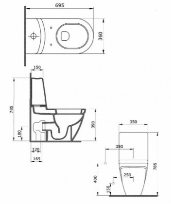 Бачок для унитаза Bocchi Taormina Arch 1018-001-0120 белый Бачок для унитаза Bocchi Taormina Arch 1018-001-0120 белый