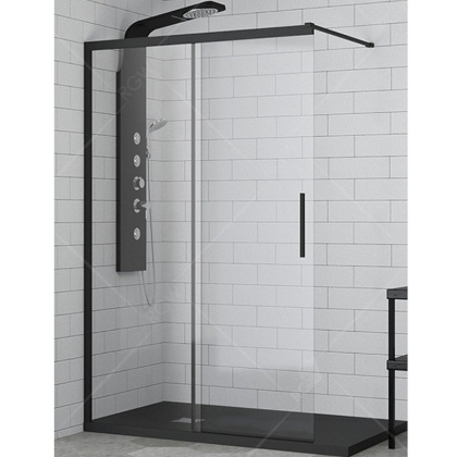 Душевая перегородка RGW Walk In WA-13B 100 34101310-14 профиль Черный стекло прозрачное