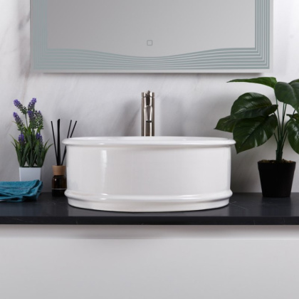 Раковина накладная керамическая круглая BB1383 Раковина накладная керамическая круглая BB1383