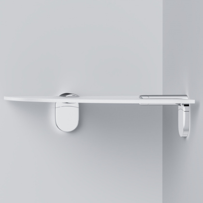 Угловая стеклянная полка X-Joy, 5х20,5х20,5 см, A8434900