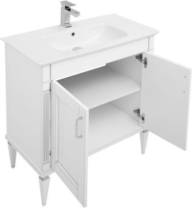 Тумба под раковину Aquanet Селена 70 белый, серебро