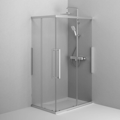 W84G-403-12080-MТ Душевое ограждение Func Square Slide 120х80, мат Хром, прозрачное