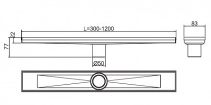 Душевой трап RGW SDR-02-E1 60х9см, 21210260-01