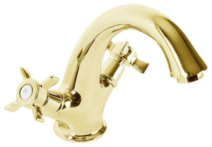 LORD-LS1-01 Смеситель для раковины с донным клапаном хром, ручки хром