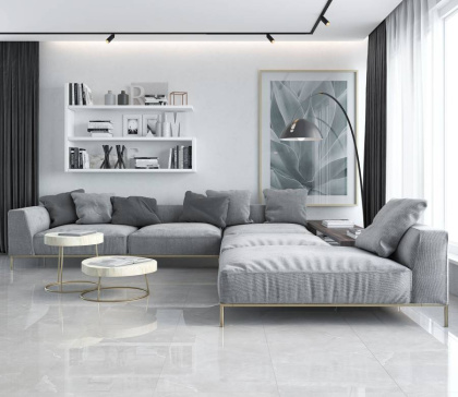Керамогранит Laparet Vitrum Grigio серый полированный 60x60 (4шт_1,44м2), м2
