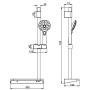 Душевой гарнитур Rose R109, хром Душевой гарнитур Rose R109, хром