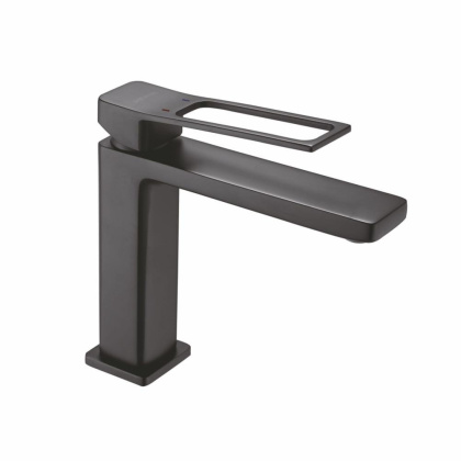 Смеситель для раковины латунь, черный S6901H