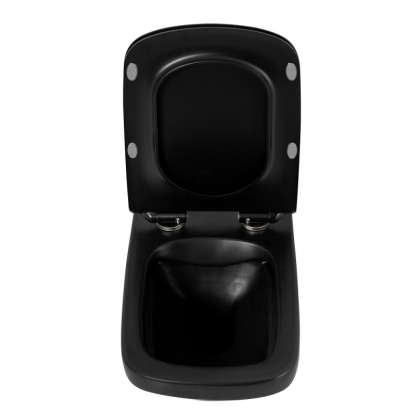 SELA Унитаз подвесной безободковый с креплением, черный матовый, BB3201CHR-MB SELA Унитаз подвесной безободковый с креплением, черный матовый, BB3201CHR-MB