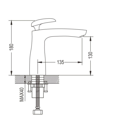 Смеситель для раковины латунь R2401F
