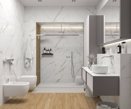 Керамогранит Laparet Venato Calacatta Gold белый сатинированый 60х120 (2шт_1,44м2), м2