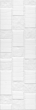 Бьянка белый глянцевый антик 20x60x0,9