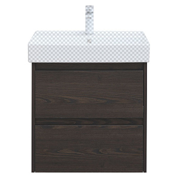 Тумба под раковину Aquanet Nova Lite 60 дуб черный (2 ящика)