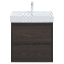 Тумба под раковину Aquanet Nova Lite 60 дуб черный (2 ящика)