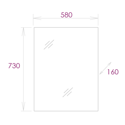 Шкаф-зеркало Onika Венеция 58 белый, универсальный