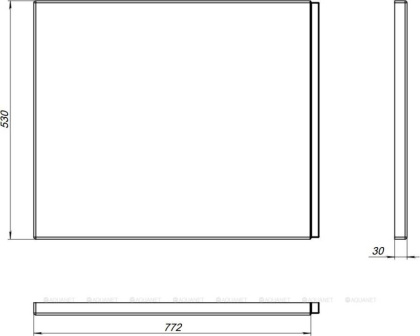 Боковой экран Aquanet Nio 80/53