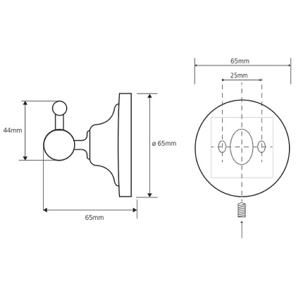 Крючок Bemeta Retro chrom 144306012 Хром