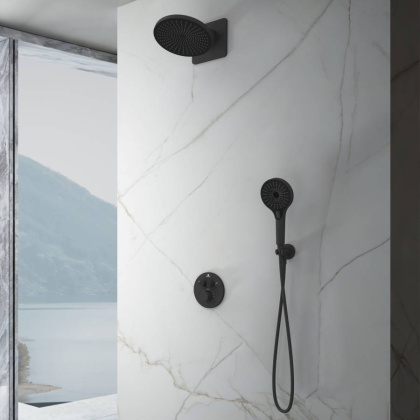 Душевой комплект Inspire VSFW-3I22MT5MB встраиваемый, термостат, двухрежимный, черный