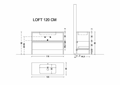 Ящик под консоль LOFT 120 белый, 1 полка 894-120-W Boheme Ящик под консоль LOFT 120 белый, 1 полка 894-120-W Boheme
