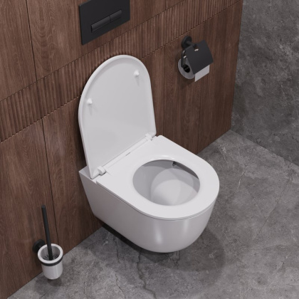 RELAX Унитаз подвесной, безободковый с системой смыва "Торнадо", с сиденьем soft close, 53 см, CZR-3806-53-TH-TOR/SC RELAX Унитаз подвесной, безободковый с системой смыва "Торнадо", с сиденьем soft close, 53 см, CZR-3806-53-TH-TOR/SC