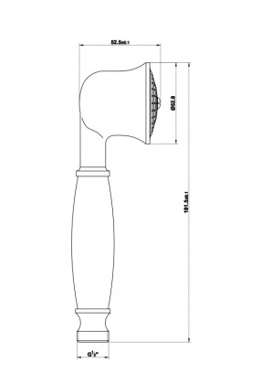 CZR-D1FC2-01-Bi Ручной душ Исполнение: Хром Ручка:Белая 