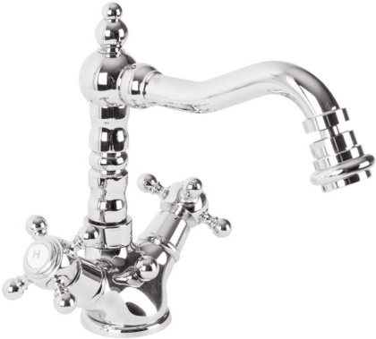 GOLF-BS2-02 Смеситель на биде с донным клапаном бронза, ручки бронза